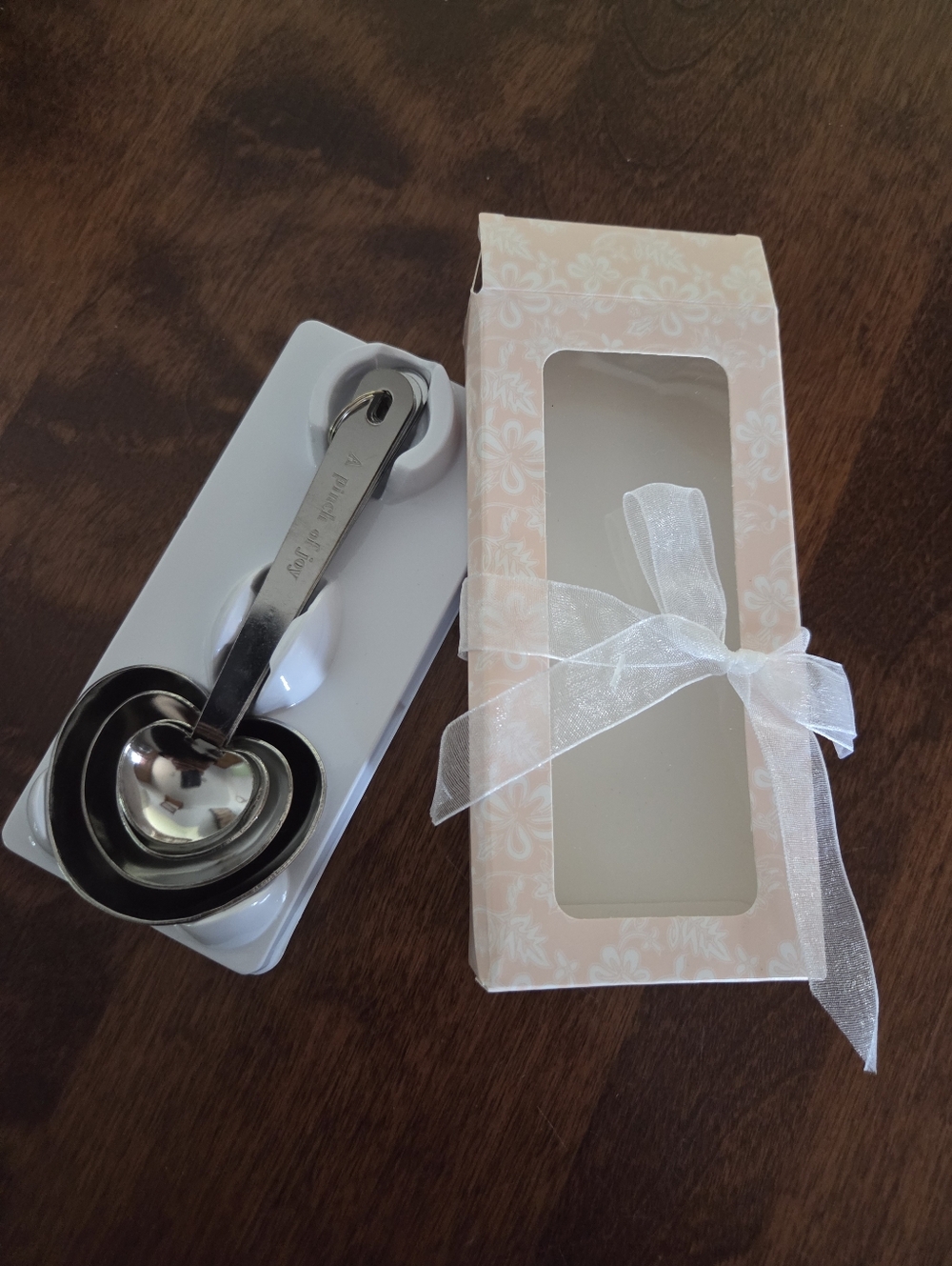 Heart-Shaped Stainless Steel Measuring Spoon Set - Silver